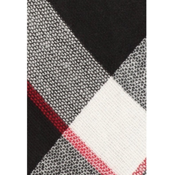 Turtleneck Plaid Poncho - Picture 7 of 7